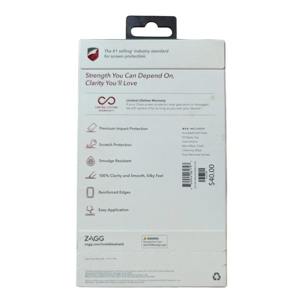 F3. ZAGG Invisible Shield Glass Screen Protector for Nokia 3.1A‎